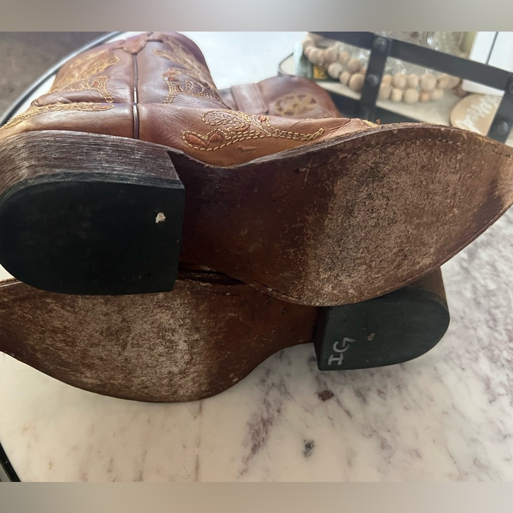 Macie Bean M8041 Ladies Embroidered Western Boot Whiskey Bent Foot Snip Toe 7 - Picture 8 of 11